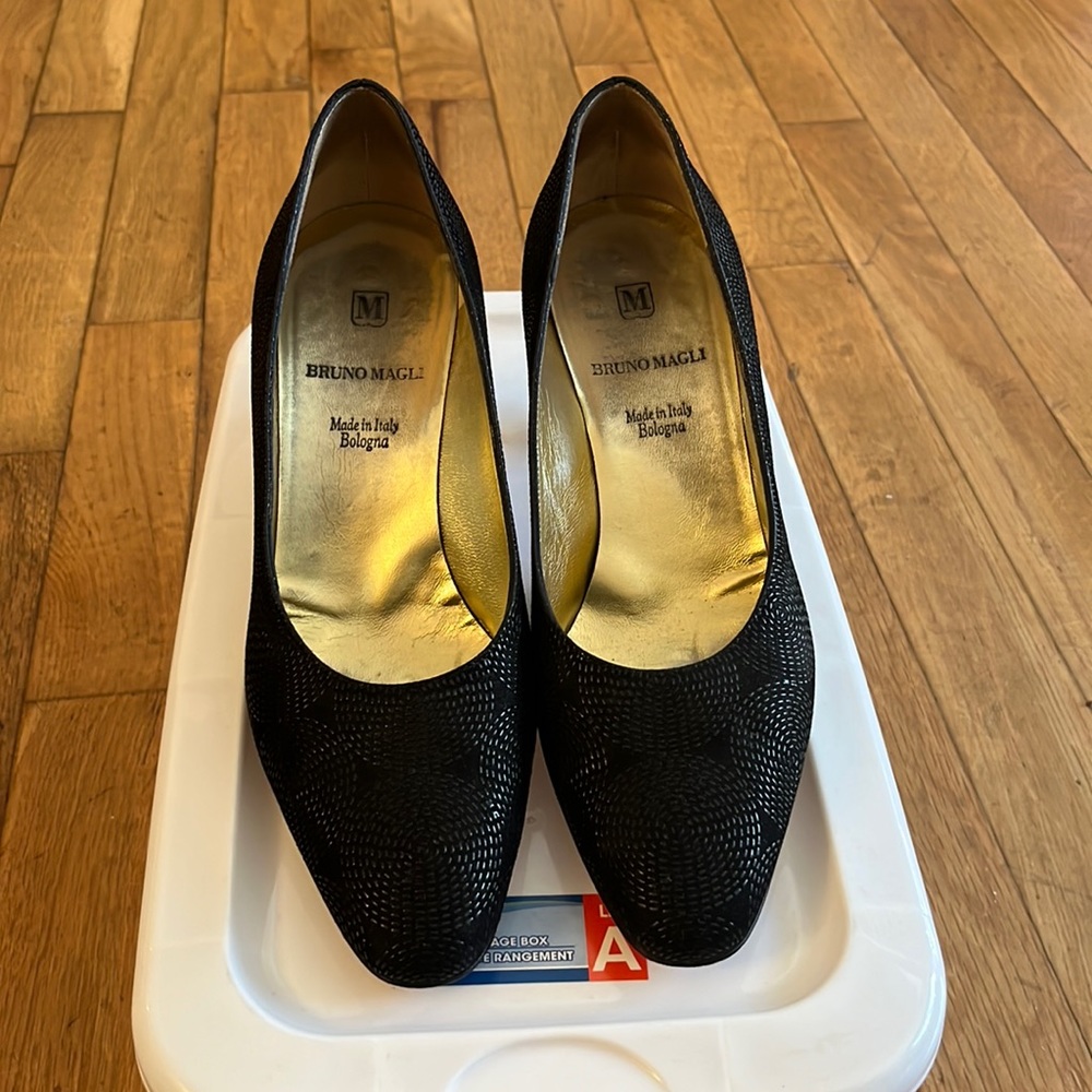 Black Cloth Material Heels